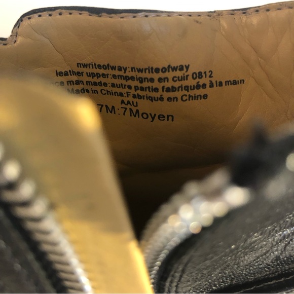 Nine West Black Leather Boots Size 7M - Picture 5 of 5